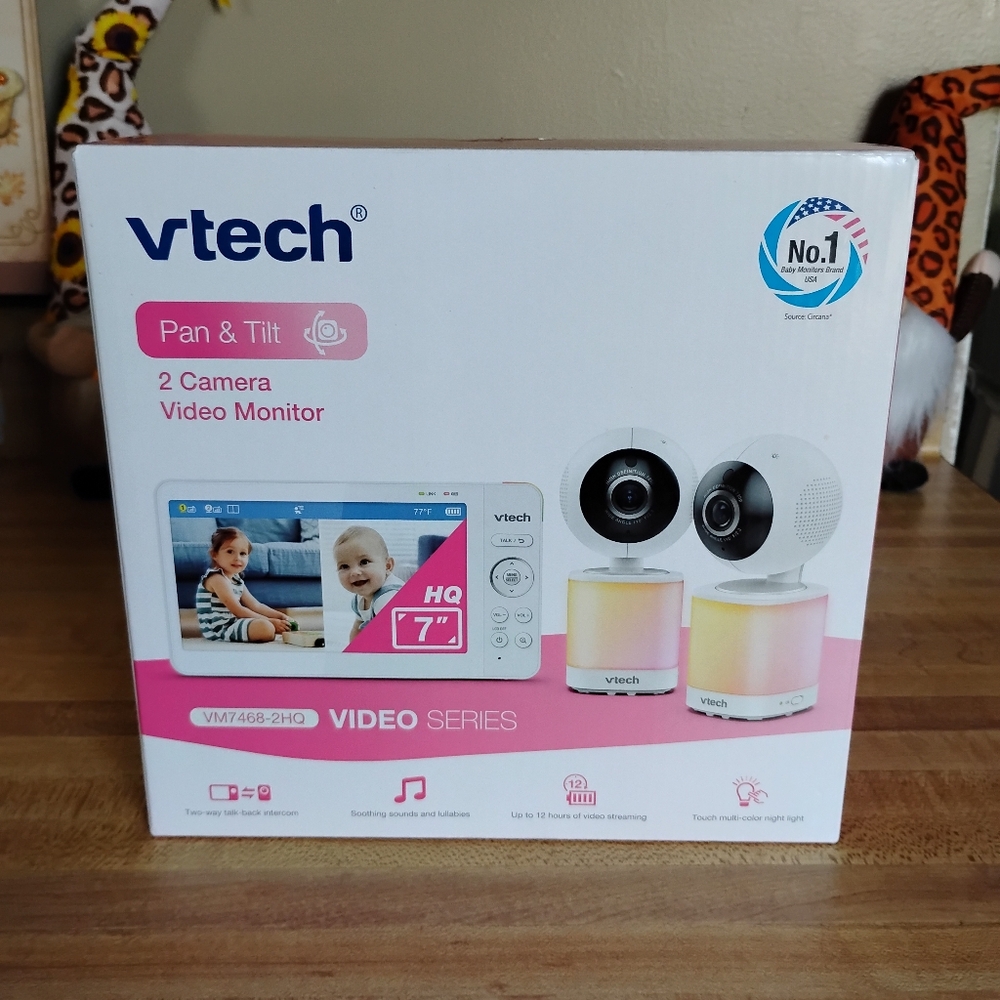 New In Box VTech Pan & Tilt 2 Camera Video Monitor